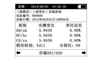 單相測試參數設置